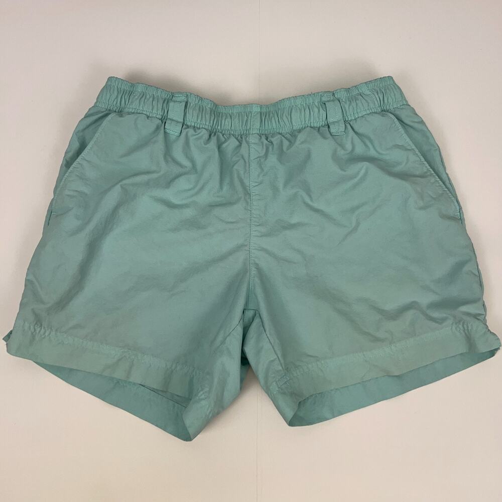 Columbia PFG Womens Backcast Water Shorts S Small Teal Green Nylon Fishing